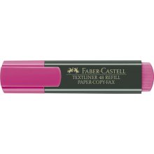 Faber-Castell Rotulador Marcador Fluorescente Textliner 48 - Punta Biselada - Trazo entre 1.2mm y 5mm - Tinta con Base de Agua - Color Rosa (10 uds)