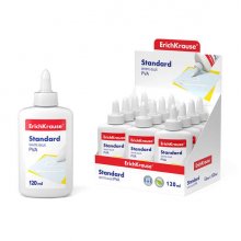 Erichkrause Cola Blanca Pva Standard - Aplicador Autolimpiante - Regulador de Intensidad - No Toxico - Resistente al Frio - Color Blanco (12 uds)
