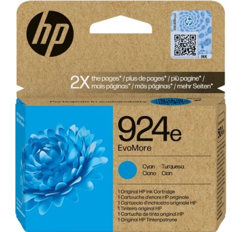 HP 924e XL Cyan Cartucho de Tinta Original - 4K0U7NE