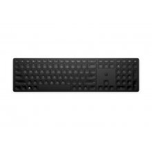 HP 455 Teclado Inalambrico Programable 2.4GHz - Mas de 20 Teclas Programables - Teclas Contorneadas con Recorrido 2 mm - Patas Ajustables - Bateria hasta 20 Meses - Color Negro
