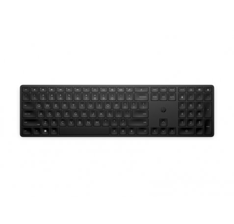 HP 455 Teclado Inalambrico Programable 2.4GHz - Mas de 20 Teclas Programables - Teclas Contorneadas con Recorrido 2 mm - Patas Ajustables - Bateria hasta 20 Meses - Color Negro