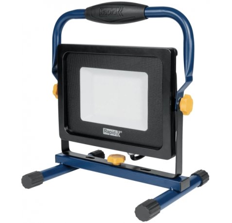 Rapid The Painter+ Foco LED 5000 Lumenes - Luz Blanca Fria 6000 Kelvin - Cristal Esmerilado - Ideal para Pintar y Empapelar - Cable de 2.5m - Color Azul/Negro