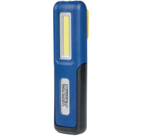Rapid The Inspector Linterna LED Magenetica - Luz Frontal 150 Lumenes y Luz Superior 50 Lumenes - Bateria Recargable - Color Azul/Negro