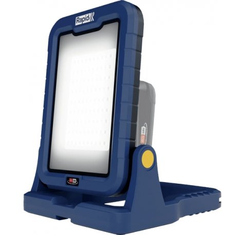 Rapid BWL2400 Luz de Trabajo LED 2400 Lumenes Portatil - Cabezal Inclinable 180â° - Temperatura de Color 5000K - Color Azul/Negro - Bateria y Cargador no Incluidos