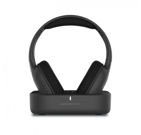Energy Sistem SoundReel TV Auriculares Para TV - Conexion RF, Bluetooth, Optico y Jack - Hasta 18h de Bateria - Compatible Con Todos los TV - Color Negro