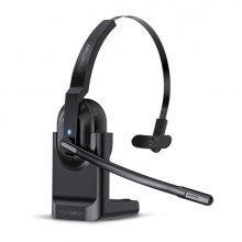 Energy Sistem Voice Pure Office Auriculares Inalambricos - Bluetooth 5.0, 2,4Ghz - Conexion Multipunto Telefono y Ordenador - Microfono con Cancelacion de Ruido - Color Negro