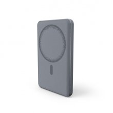 Energy Sistem Magnetic Powerbank Inalambrico Magnetico 5000 mAh - 15W Carga Inalambrica, 20W por Cable - Carga Inteligente y Rapida - Carga Simultanea - Sensor NTC - USB-C - Color Gris