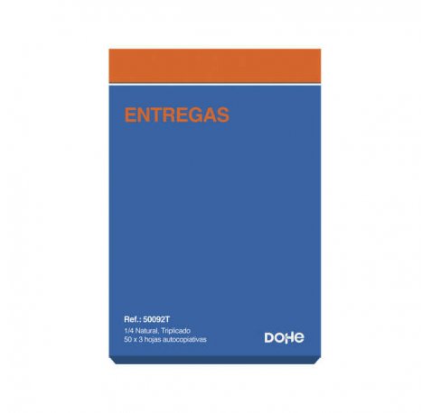 Dohe Talonario de Entregas - Cuarto Natural - 50x3 Hojas Autocopiativas - Triplicado