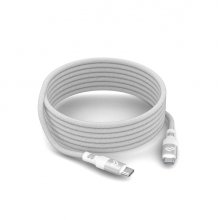 Energy Sistem Magnet Roll Cable USB-C 2.0 - Hasta 60W y 480Mbps - Compatible con PowerDelivery - Recubierto con PVC y Algodon - 1.5 Metros - Color Blanco