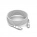 Energy Sistem Magnet Roll Cable USB-C 2.0 - Hasta 60W y 480Mbps - Compatible con PowerDelivery - Recubierto con PVC y Algodon - 1.5 Metros - Color Blanco