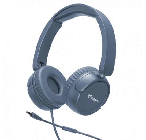 Energy Sistem Urban Auriculares con Cable - DeepBass - Diadema Extensible - Microfono Incorporado - Conexion Minijack 3.5mm - Color Azul