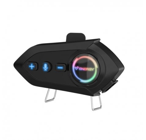 Energy Sistem Intercom Ride Intercomunicador para Casco de Moto - Bluetooth 5.4 - Gran Capacidad de Bateria - Hasta 25 Horas de Uso - IPX6 - Funcion Intercom - Color Negro