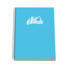Dohe Serie Pastel Cuaderno con Espiral - Tamaño A4 de 100 Hojas 90gr - Hojas Microperforadas con 4 Taladros - Cuadricula 5mm - Color Azul Pastel