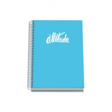Dohe Serie Pastel Cuaderno con Espiral - Tamaño A5 de 100 Hojas 90gr - Hojas Microperforadas con 2 Taladros - Cuadricula 5mm - Color Azul Pastel