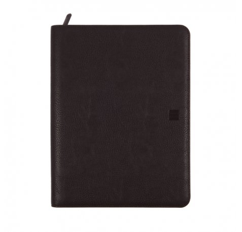 Finocam Focus Agenda Portadocumentos - Anual 2026 - Cierre de Cremallera - Formato E40 - 260x35x340mm - Semana Vista en Vertical - Color Negro