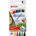Edding 5100 Acrylic Pack de 5 Rotuladores Permanentes Acrilicos - Punta Redonda 2-3mm - Trazo Medio - Resistente a la Luz - Secado Rapido - Colores Surtidos