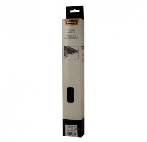 Fellowes Pack de 100 Espirales Metalicas 14mm - Hasta 100 Paginas - Color Negro