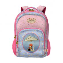 Dohe Santoro Poppi Loves Messenger Mochila Escolar Pequeña - 3 Compartimentos - Bolsillos Laterales - Tirantes Acolchados y Ajustables - Asa Superior