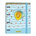 Dohe Kakao Friends Summer Holiday Carpeta de 4 Anillas Formato A4 con Recambio de 100 Hojas - 4 Separadores de Colores - Cierre con Goma Elastica - Anillas de 35mm