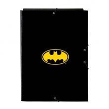 Safta Batman Game Over Carpeta con 3 Solapas - Tapas Duras Forradas - Formato Folio - Cierre con Gomas - 260x25x335mm - Color Negro
