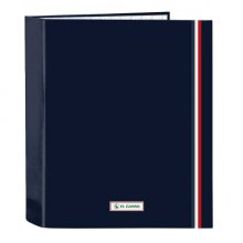 Safta el Ganso Eclipse Carpeta con 4 Anillas 40mm - Tapas Duras Forradas - Formato Folio - 270x60x330mm - Color Azul Marino