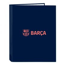 Safta F.C.Barcelona 2Âª Equipacion Carpeta con 4 Anillas 25mm - Tapas Duras Forradas - Formato Folio - Resistente - 265x40x330mm - Color Azul Marino