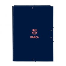 Safta F.C.Barcelona 2Âª Equipacion Carpeta con 3 Solapas - Tapas Duras Forradas - Formato Folio - Cierre con Gomas - Resistente y Duradera - 260x25x335mm - Color Azul Marino