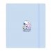 Safta Snoopy Love Carpeta con 4 Anillas 35mm - Tapas de PP Foam - Recambio 100 Hojas - Cuadriculas 5x5mm - Cierre Elastico - Ranura para Boligrafo - 270x40x320mm - Color Azul Claro