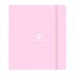 Safta Benetton Unique Carpeta con 4 Anillas 35mm - Tapas de PP Foam - Recambio 100 Hojas - Cierre Elastico - Ranura para Boligrafo - Separadores Internos - 270x40x320mm - Color Rosa