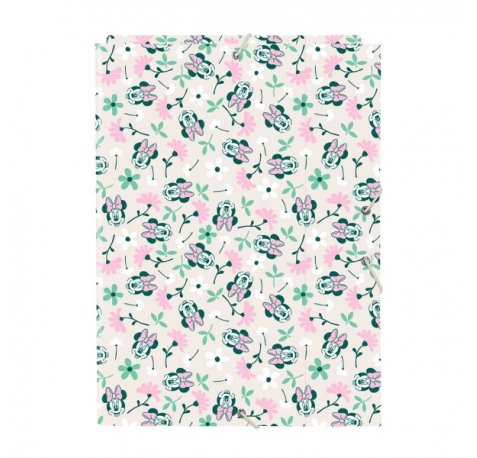 Safta Minnie Mouse Minty Carpeta con 3 Solapas - Tapas Duras Forradas - Cierre con Gomas - Formato Folio - 260x25x335mm - Color Rosa Pastel