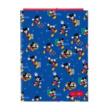 Safta Mickey Mouse Today Carpeta con 3 Solapas - Tapas Duras Forradas - Cierre con Gomas - 260x25x335mm - Color Azul