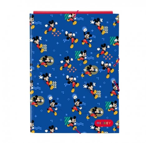 Safta Mickey Mouse Today Carpeta con 3 Solapas - Tapas Duras Forradas - Cierre con Gomas - 260x25x335mm - Color Azul