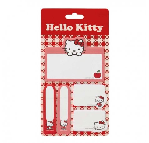 Safta Hello Kitty Pack de Notas Adhesivas - Formatos Surtidos - Cabecera para Colgar - 10x20cm - Color Rojo y Blanco