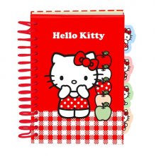 Safta Hello Kitty Bloc de Notas - Formato A6 - 80 Hojas de 80 g/m2 - Espiral - Tapas Duras - 4 Separadores Interiores - 10.5x14.8cm - Color Rojo y Blanco