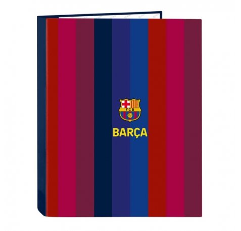 Safta F.C.Barcelona 1Âª Equipacion 26/27 Carpeta de 4 Anillas de 25mm - Formato Folio - Tapas Duras Forradas - 26.5x33x4cm - Color Rojo y Azul