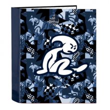 Safta el NiÃ±o Navy Carpeta con 4 Anillas 40mm - Tapas Duras Forradas - Resistente - 270x60x330mm - Color Azul Marino