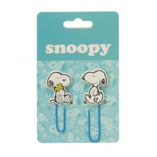 Safta Snoopy Pack de 2 Clips - Presentado en Blister - Color Azul Claro