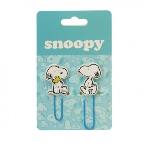 Safta Snoopy Pack de 2 Clips - Presentado en Blister - Color Azul Claro