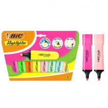 Bic Marking Highlighter Flat Pack de 8 Marcadores Fluorescentes - Punta Biselada - Trazo entre 1.20 y 4.60 mm - Tinta con Base de Agua - Color Surtidos Neon y Pastel Bic Marking Highlighter Flat Pack de 8 Marcadores Fluorescentes - Punta Biselada - Trazo entre 1.20 y 4.60 mm - Tinta con Base de Agua - Color Surtidos Neon y Pastel
