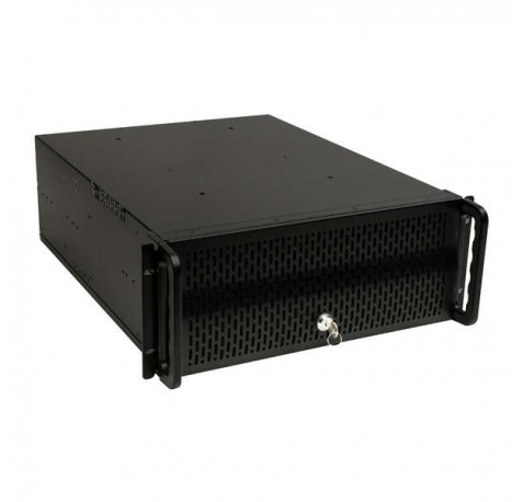 Unykach UK4129 Caja Rack 4U 19" - Tamaños de Disco Soportados 3.5" - Filtro Frontal Antipolvo - Cierre de Llave - USB-A 2.0 - Color Negro