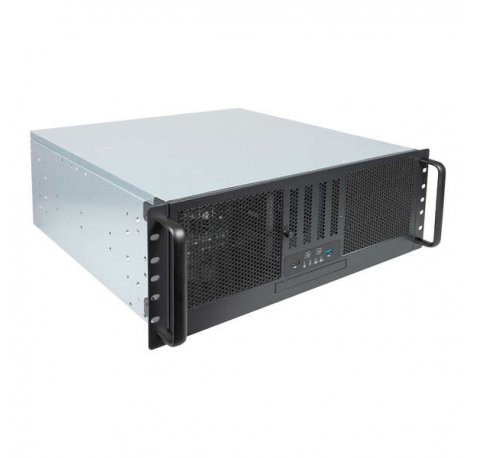 Unykach UK4329 Caja Rack 4U 19" - Tamaños de Disco Soportados 3.5", 2.5" - Bahia ODD - Filtro Antipolvo - USB-A 3.2, USB-C - Color Negro