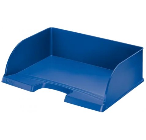 Leitz Plus Jumbo Bandeja Portadocumentos de Gran Capacidad - Acceso Apaisado - Hasta 10uds Apilables - Color Azul