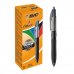 Bic 4 Colours Grip Pro Boligrafo de Bola Retractil - Punta de 1mm - Trazo de 0.4mm - Tinta con Base de Aceite - Cuerpo Negro con Grip de Agarre - 4 Colores (12 uds)