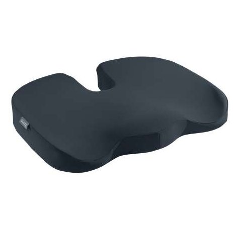 Leitz Ergo Cosy Cojin de Asiento Ortopedico - Promueve una Postura Saludable - Mejora la Circulacion - Para Oficina, Coche o Casa - Funda Lavable - Color Gris Oscuro