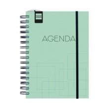 Finocam Institut Agenda Escolar 26/27 - Semana Vista Vertical - Formato 4Âº - 155x215mm - Tapas de Polipropileno - Papel de 90g/m2 - Espiral Metalica - Color Turquesa