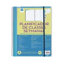 Finocam Organizacion Planificador de Clases sin Fechar en Catalan para Docentes - Semana Vista Vertical - 230x310mm - Tapas de Polipropileno - Papel de 80g/m2 - Espiral Metalica - Color Azul Finocam Organizacion Planificador de Clases sin Fechar en Catalan para Docentes - Semana Vista Vertical - 230x310mm - Tapas de Polipropileno - Papel de 80g/m2 - Espiral Metalica - Color Azul