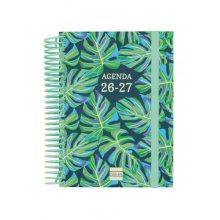 Finocam Diva Agenda Escolar 26/27 en Catalan - 1 Dia por Pagina - Formato 8Âº - 120x164mm - Tapas de Carton Forrado - Papel de 80g/m2 - Espiral - Esquinas Microperforadas - Multicolor