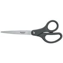 Leitz Tijeras de Acero Inoxidable 20.5cm - Revestimiento de Titanio - Agarre Ergonomico - Color Gris