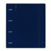 Safta Carpeta con 4 Anillas 35mm - Tapa de Plastico - Recambio 100 Hojas - Cierre Elastico - Ranura para Boligrafo - Separadores Internos - 270x40x320mm - Color Azul Marino
