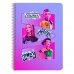 Safta K-Pop Demon Hunters Libreta con Espiral - Formato Cuarto - 80 Hojas de 80g/m2 - Cuadricula 4x4mm - Tapas Duras Glasofonadas - 15.5x22x1cm - Multicolor